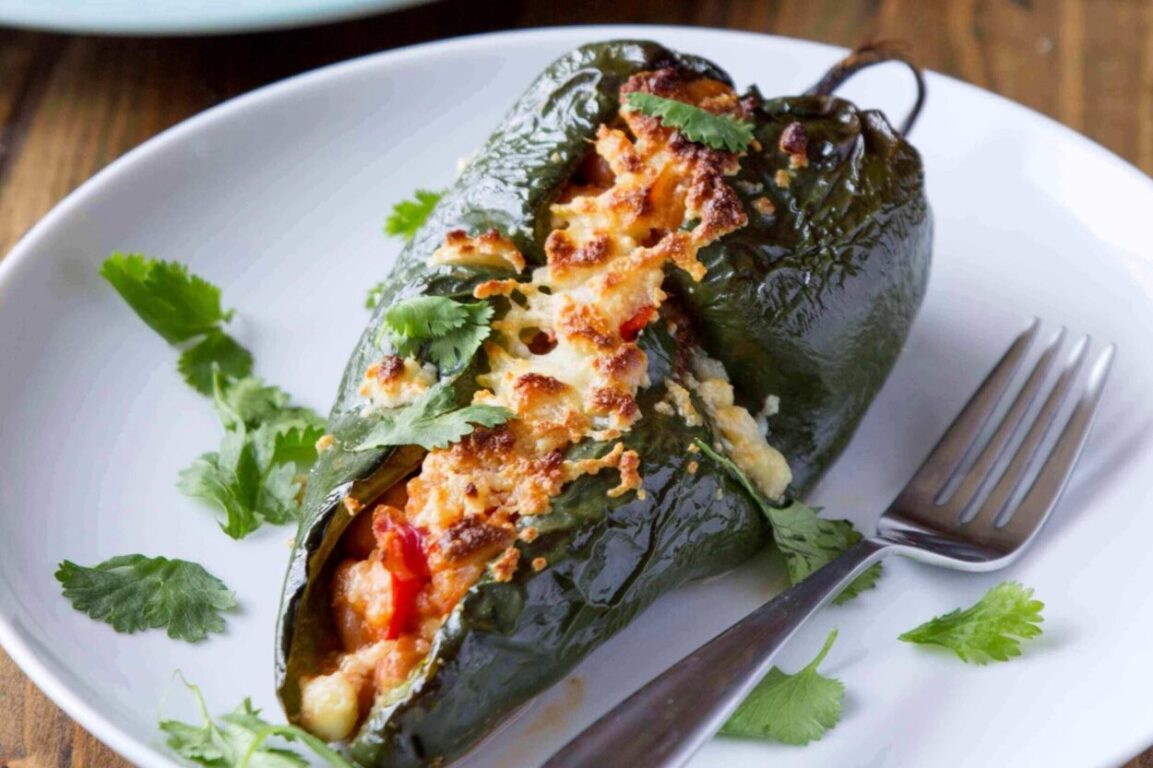 Vegan Stuffed Poblano Peppers Recipe