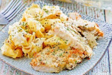 Asiago Tortelloni Alfredo With Grilled Chicken