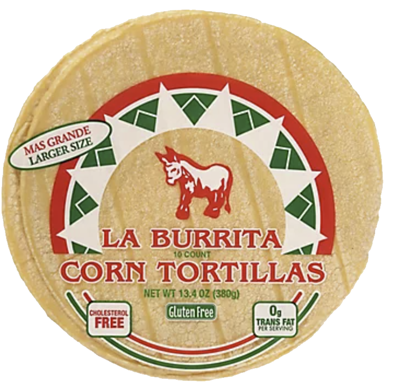 A bag of La Burrita Corn Tortillas for the healthy nachos recipe