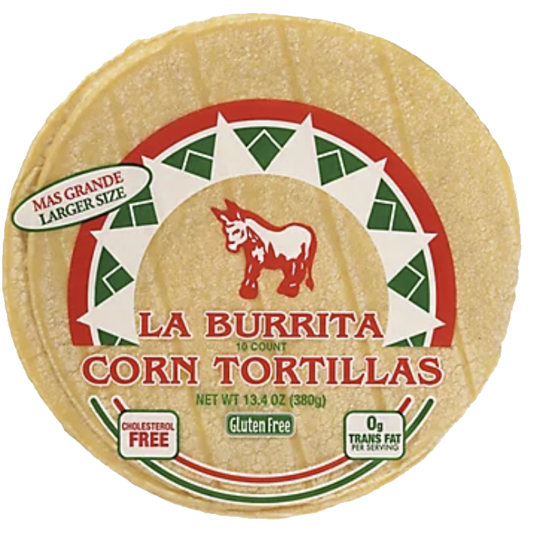 A bag of La Burrita Corn Tortillas for the healthy nachos recipe
